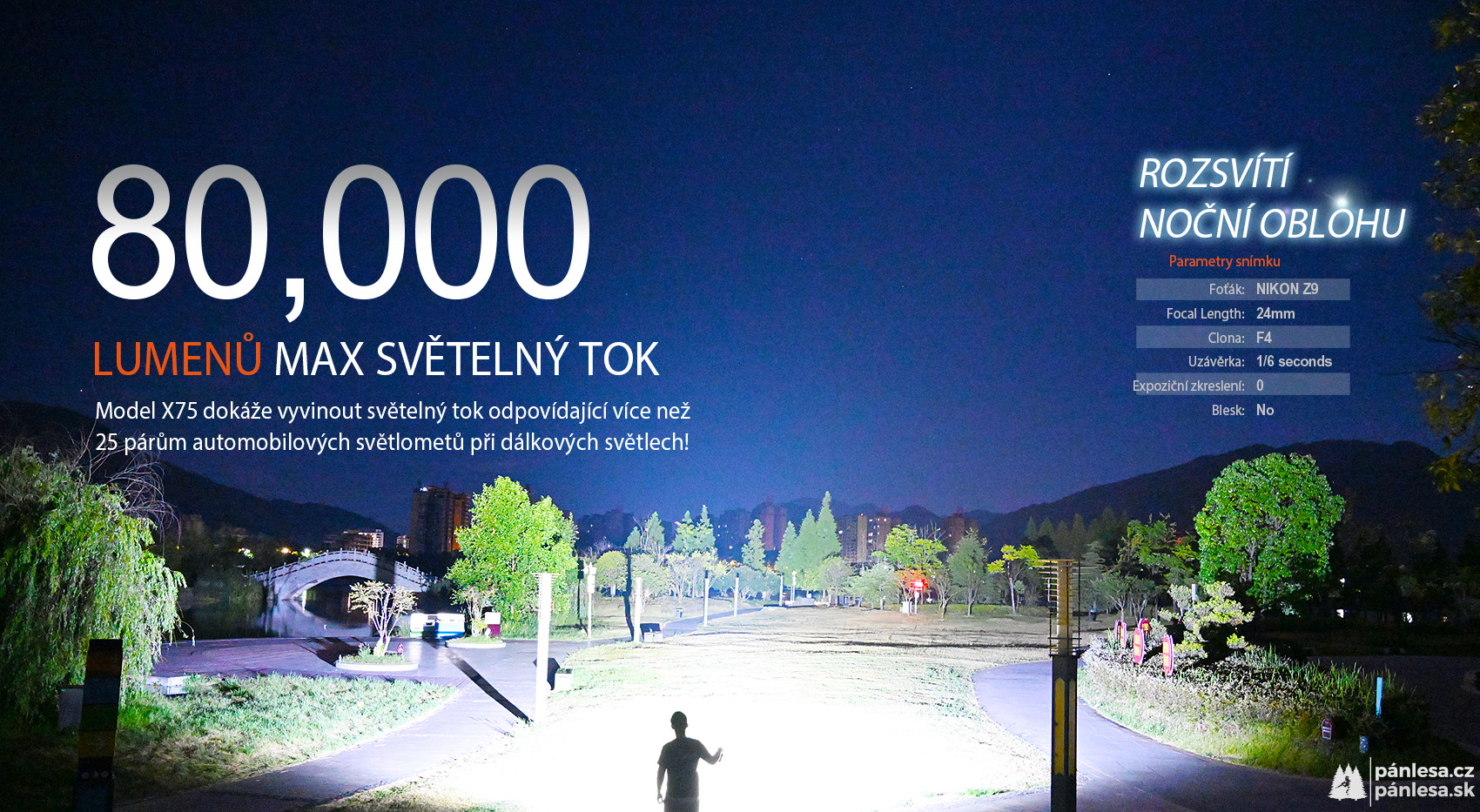 AceBeam X75, 80000 lm, black - LED baterka, čierna