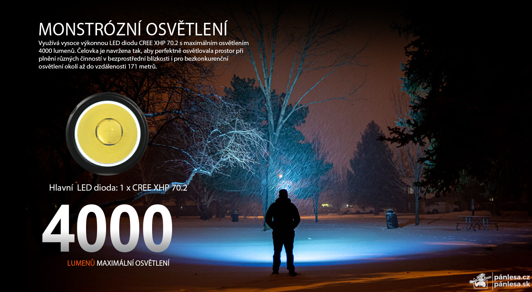 AceBeam H30 R+UV, 4000 lm, 6500K, black - LED čelovka, čierna