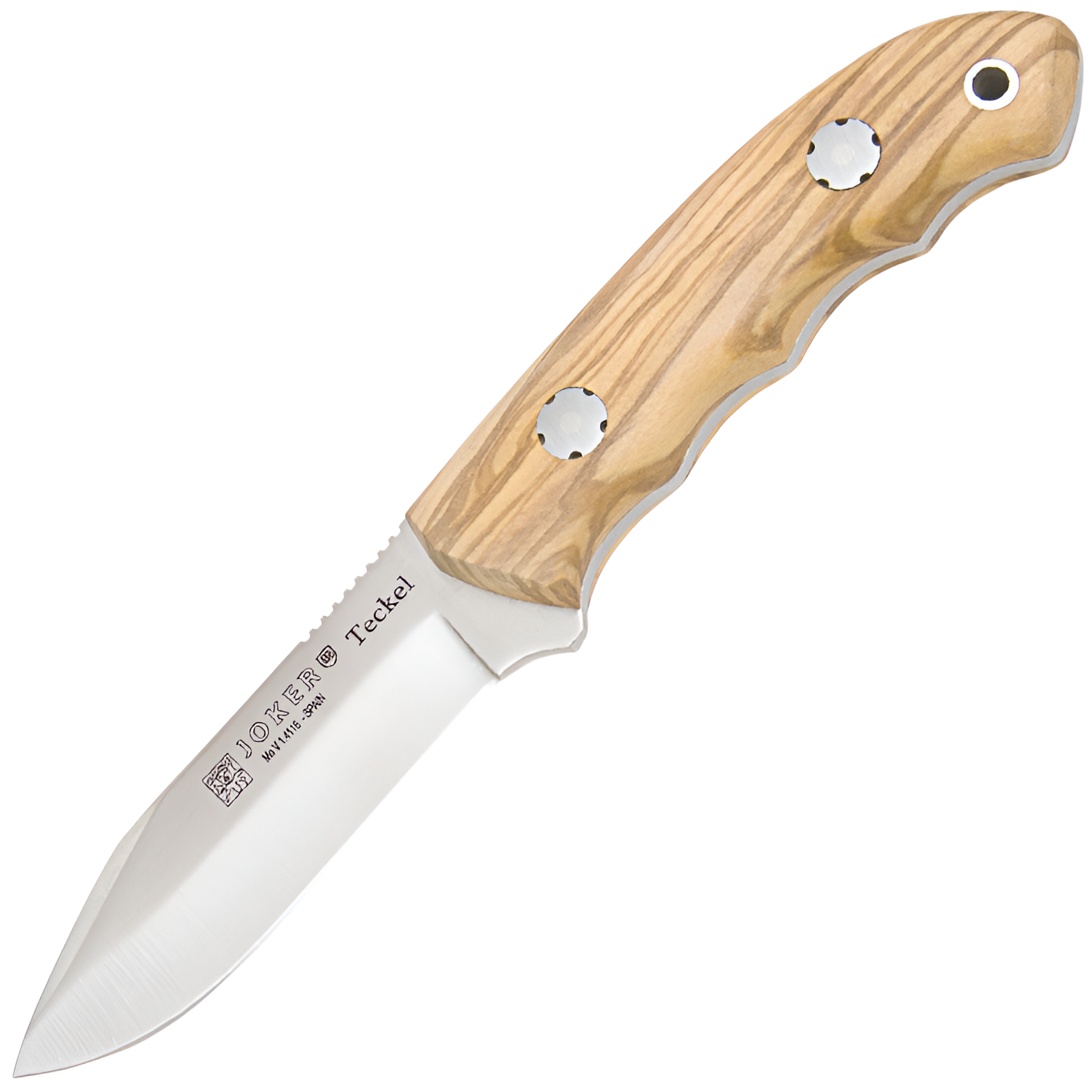 Joker Teckel - Bushcraftový nôž, 9,4 cm, olivové drevo